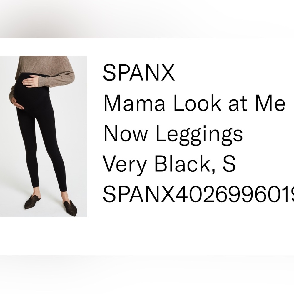 Spanx maternity Black Leggings size small never worn